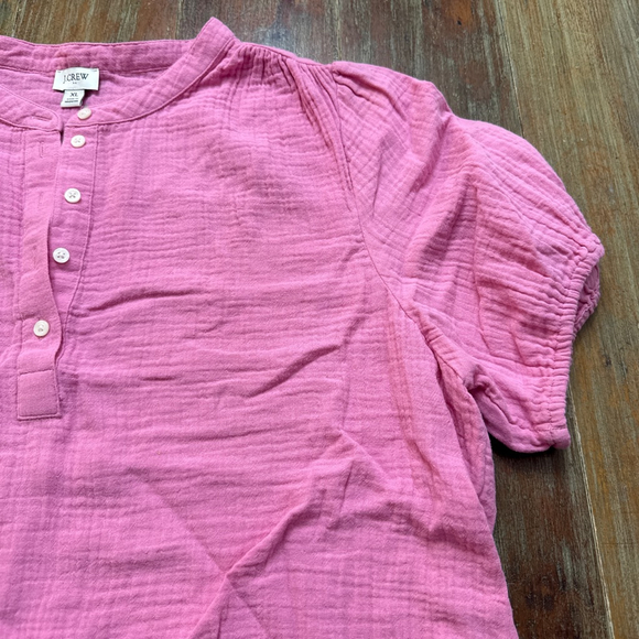 J Crew Pink Gauze Short Sleeve Tee XL - Picture 6 of 10